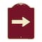 Signmission Designer Series Sign-Arrow Green, Burgundy Heavy-Gauge Aluminum Sign, 24" x 18", BU-1824-24337 A-DES-BU-1824-24337 - alternate 1